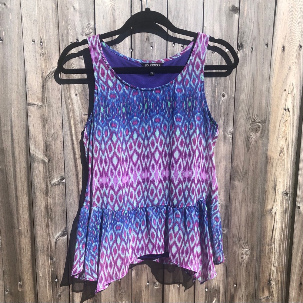 EXPRESS Patterned Sleeveless Blouse